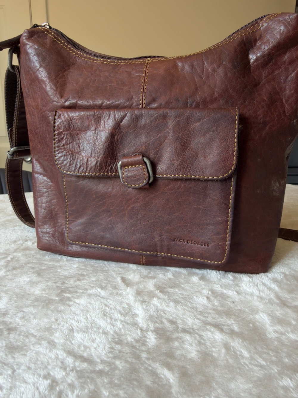 Jack Georges  Voyager cross body  Messenger Bag | Unisex Bag | Buffalo Leather
